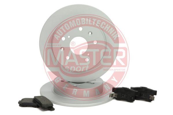 Master-sport 200901600 Brake discs with pads rear non-ventilated, set 200901600