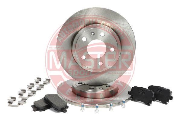 Master-sport 201201660 Brake discs with pads rear non-ventilated, set 201201660