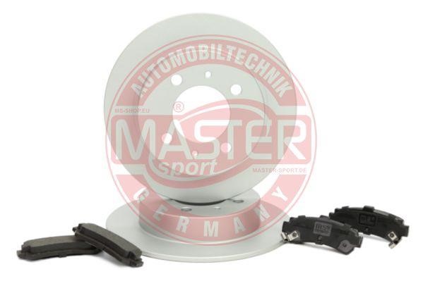 Master-sport 200701080 Brake discs with pads rear non-ventilated, set 200701080