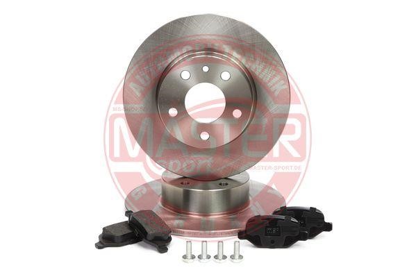 Master-sport 201002090 Brake discs with pads rear non-ventilated, set 201002090