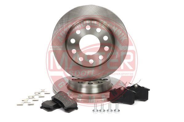 Master-sport 201201480 Brake discs with pads rear non-ventilated, set 201201480