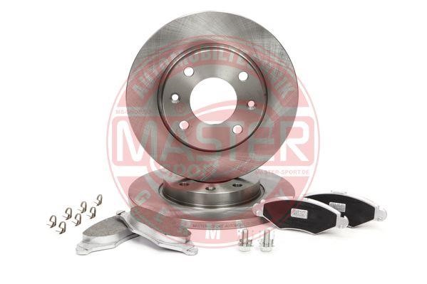 Master-sport 201301850 Brake discs with pads front non-ventilated, set 201301850