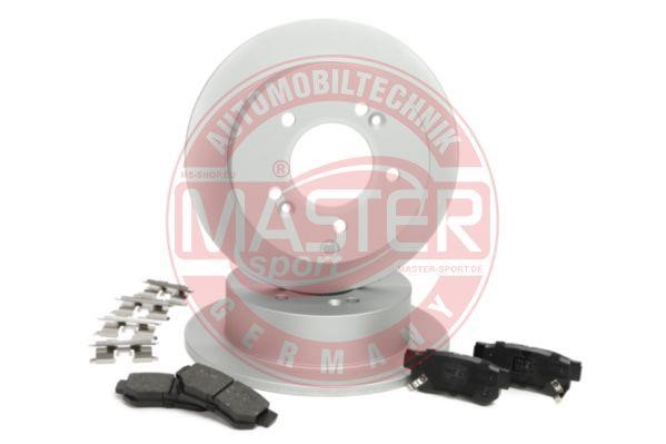 Master-sport 201003180 Brake discs with pads rear non-ventilated, set 201003180