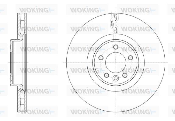 Woking D6161110 Front brake disc ventilated D6161110