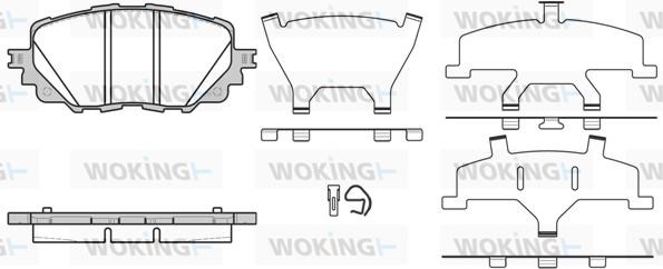 Woking P1608300 Brake Pad Set, disc brake P1608300