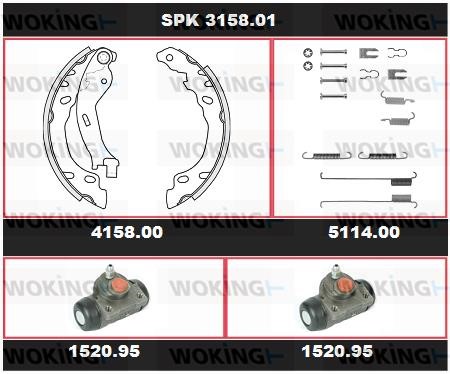 Woking SPK 3158.01 Brake shoe set SPK315801