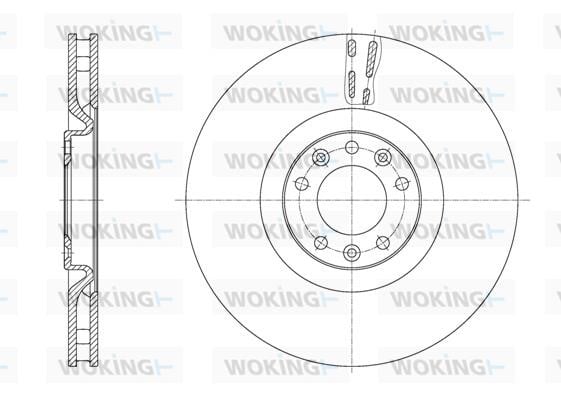 Woking D6162910 Front brake disc ventilated D6162910