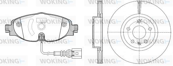 Woking 81415300 Front ventilated brake discs with pads, set 81415300