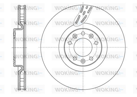 Woking D6162710 Front brake disc ventilated D6162710