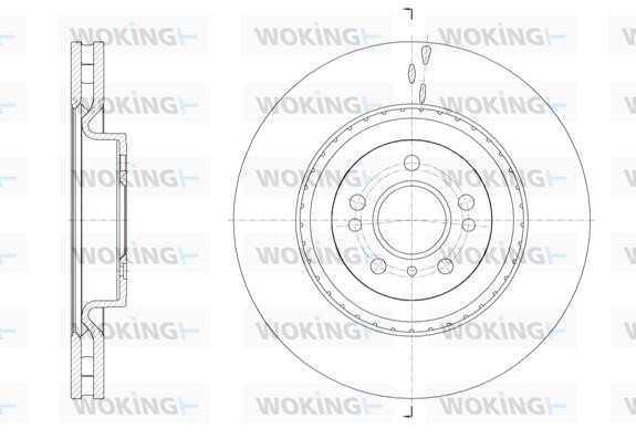 Woking D6163410 Front brake disc ventilated D6163410