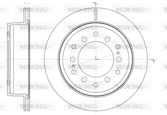 Woking D61664.10 Rear ventilated brake disc D6166410