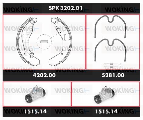 Woking SPK320201 Brake shoe set SPK320201