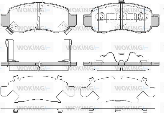 Woking P9163.12 Brake Pad Set, disc brake P916312