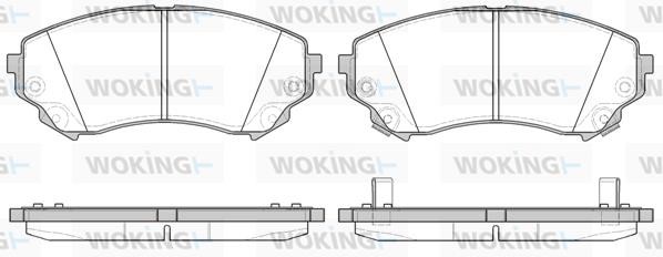 Woking P12313.04 Front disc brake pads, set P1231304