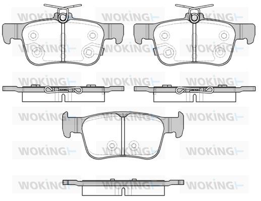 Woking P1451332 Rear disc brake pads, set P1451332