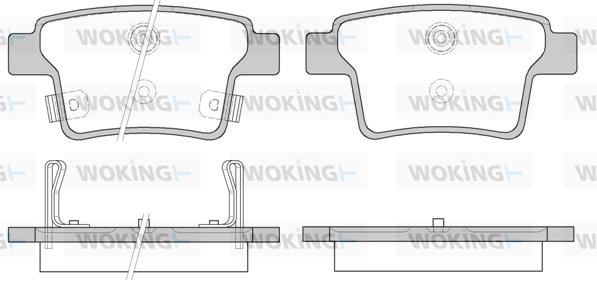 Woking P10493.02 Rear disc brake pads, set P1049302