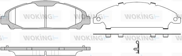 Woking P17203.00 Brake Pad Set, disc brake P1720300