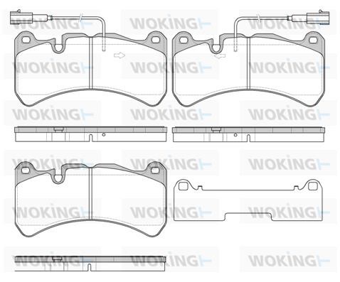 Woking P10923.24 Front disc brake pads, set P1092324