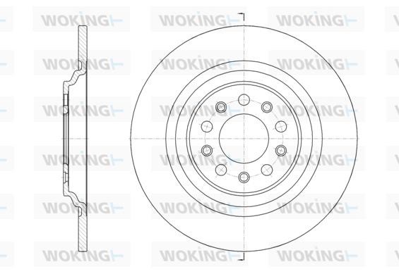 Woking D61783.00 Rear brake disc, non-ventilated D6178300