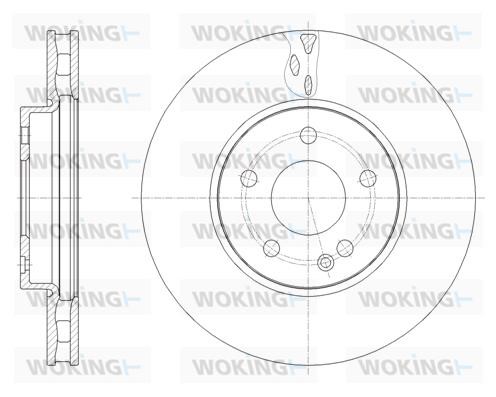 Woking D61788.10 Front brake disc ventilated D6178810