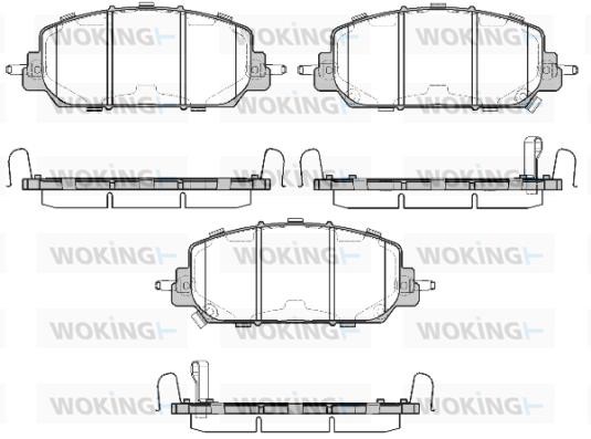P1408322 Woking Front disc brake pads, set