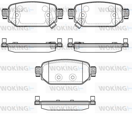 Woking P16313.02 Rear disc brake pads, set P1631302
