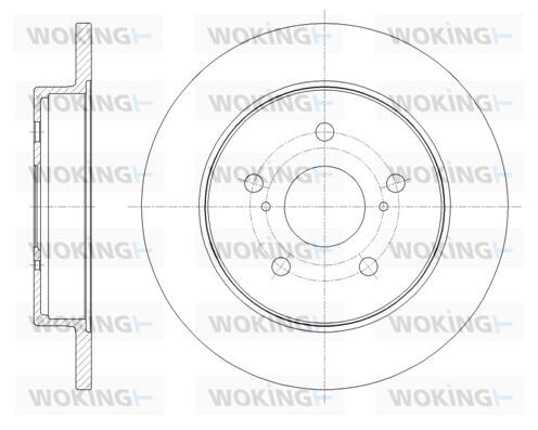 Woking D61795.00 Rear brake disc, non-ventilated D6179500