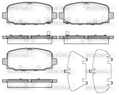Woking P16963.02 Rear disc brake pads, set P1696302