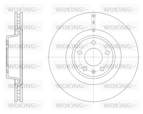 Woking D61670.10 Front brake disc ventilated D6167010