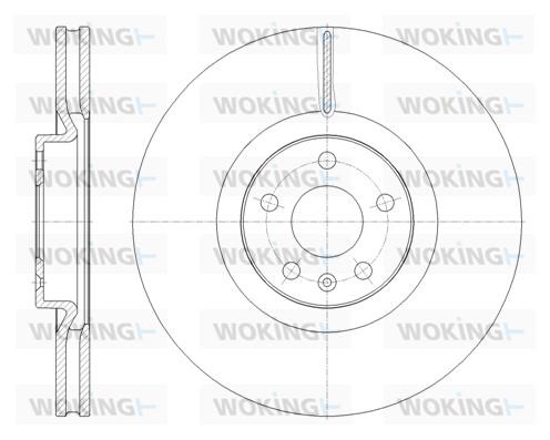 Woking D61797.10 Front brake disc ventilated D6179710