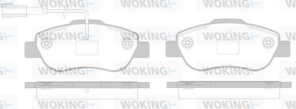 Woking P10003.02 Front disc brake pads, set P1000302