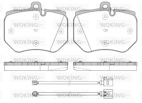 Woking P15003.12 Front disc brake pads, set P1500312