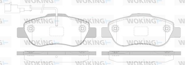 Woking P10003.12 Front disc brake pads, set P1000312