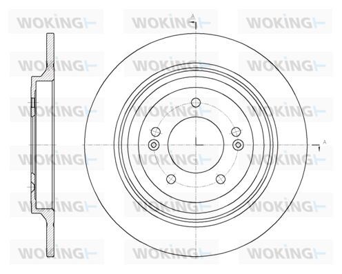 Woking D61780.00 Rear brake disc, non-ventilated D6178000