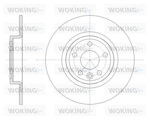Woking D61785.00 Rear brake disc, non-ventilated D6178500