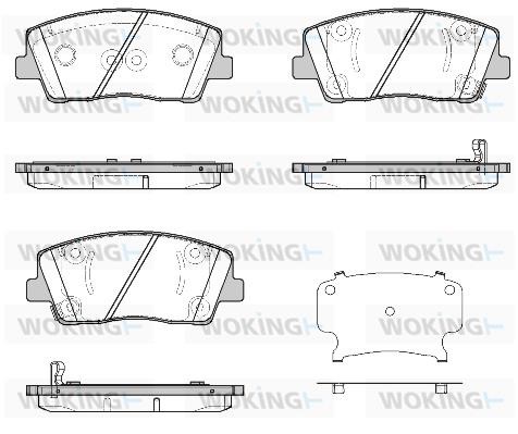 Woking P19123.02 Brake Pad Set, disc brake P1912302