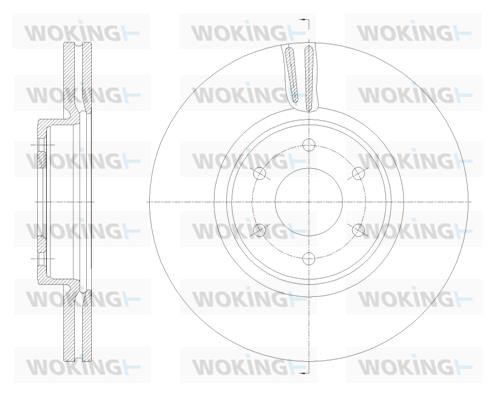 Woking D62136.10 Brake disc D6213610