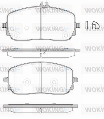 Disc brake pad set Mercedes EQA: P1926300 Woking Brake pad set
