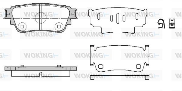 Woking P19613.00 Brake Pad Set, disc brake P1961300