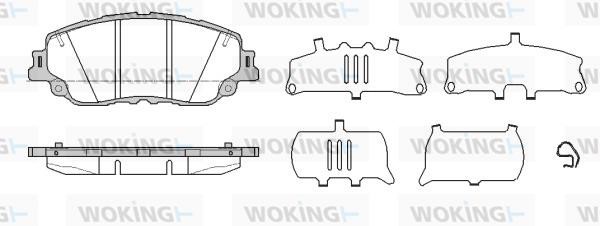 Woking P16873.10 Brake Pad Set, disc brake P1687310