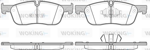 Brake pad kit Jaguar XE: P1733310 Woking Brake pad set
