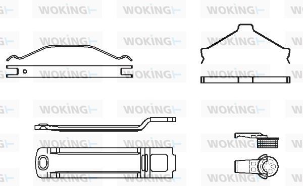 Woking ACA8574.00 Mounting kit brake pads ACA857400