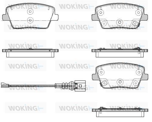 Woking P18013.02 Brake Pad Set, disc brake P1801302