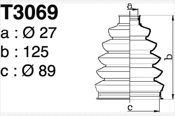 Depa SOT3069 Bellow, drive shaft SOT3069