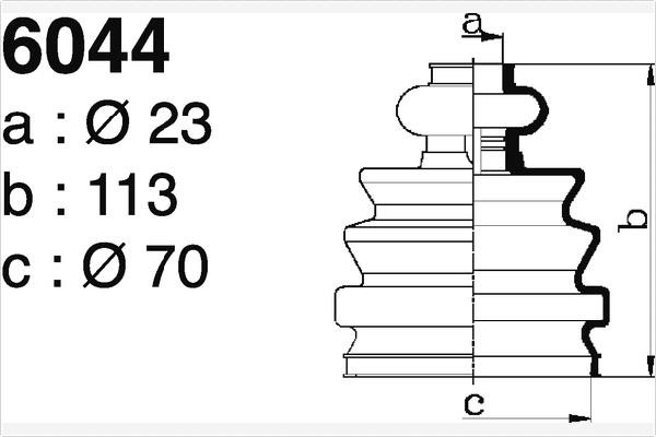 Depa SO6044 Bellow, drive shaft SO6044