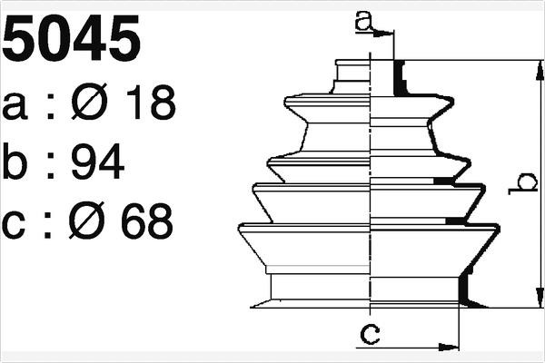 Depa SO5045 Bellow, drive shaft SO5045