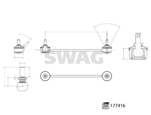 SWAG 33 10 4102 Rod/Strut, stabiliser 33104102