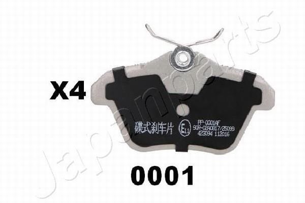 Japanparts PP0001AF Brake Pad Set, disc brake PP0001AF