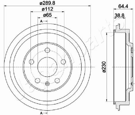 Japanparts TA-0911 Brake drum TA0911