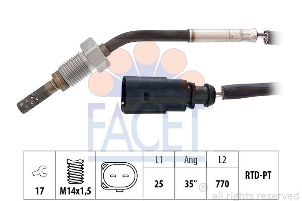 Facet 22.0003 Exhaust gas temperature sensor 220003